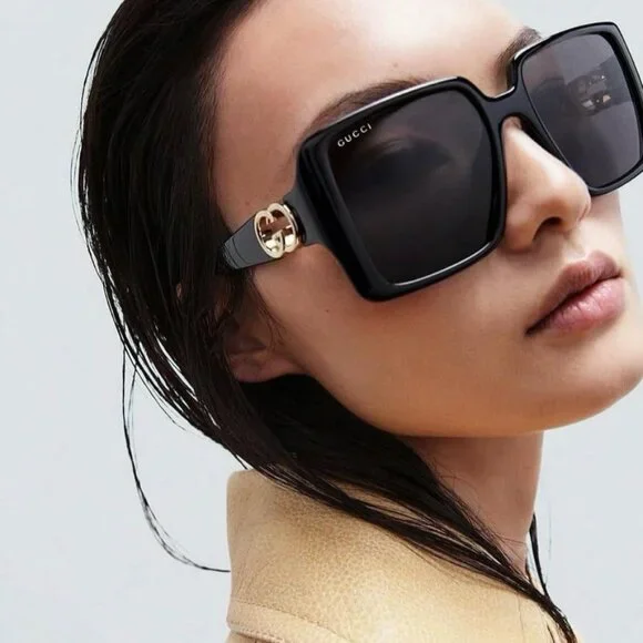 🕶️ New Gucci GG1692S 003 Sunglasses - White Frame, Grey Lenses